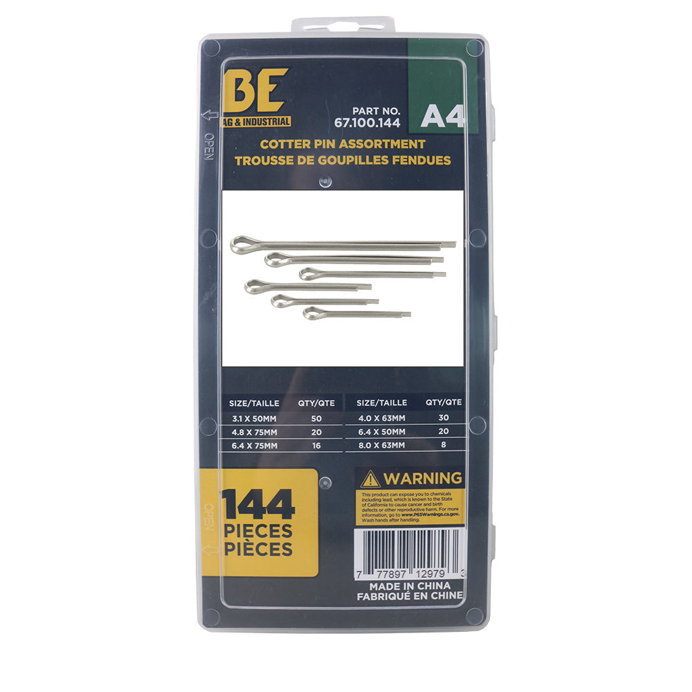 Braber 67.100.144 Cotter Pin Assort 144Pcs