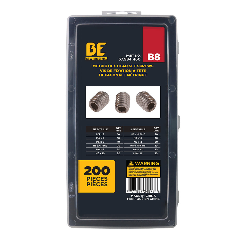 Braber 67.984.460 Set Screw, Allen Metric 200 Pcs