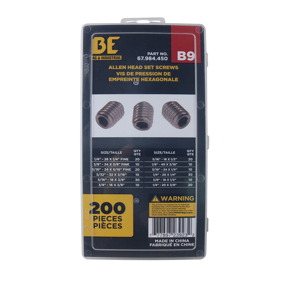 Braber 67.984.450 Set Screw, Allen 200 Pcs