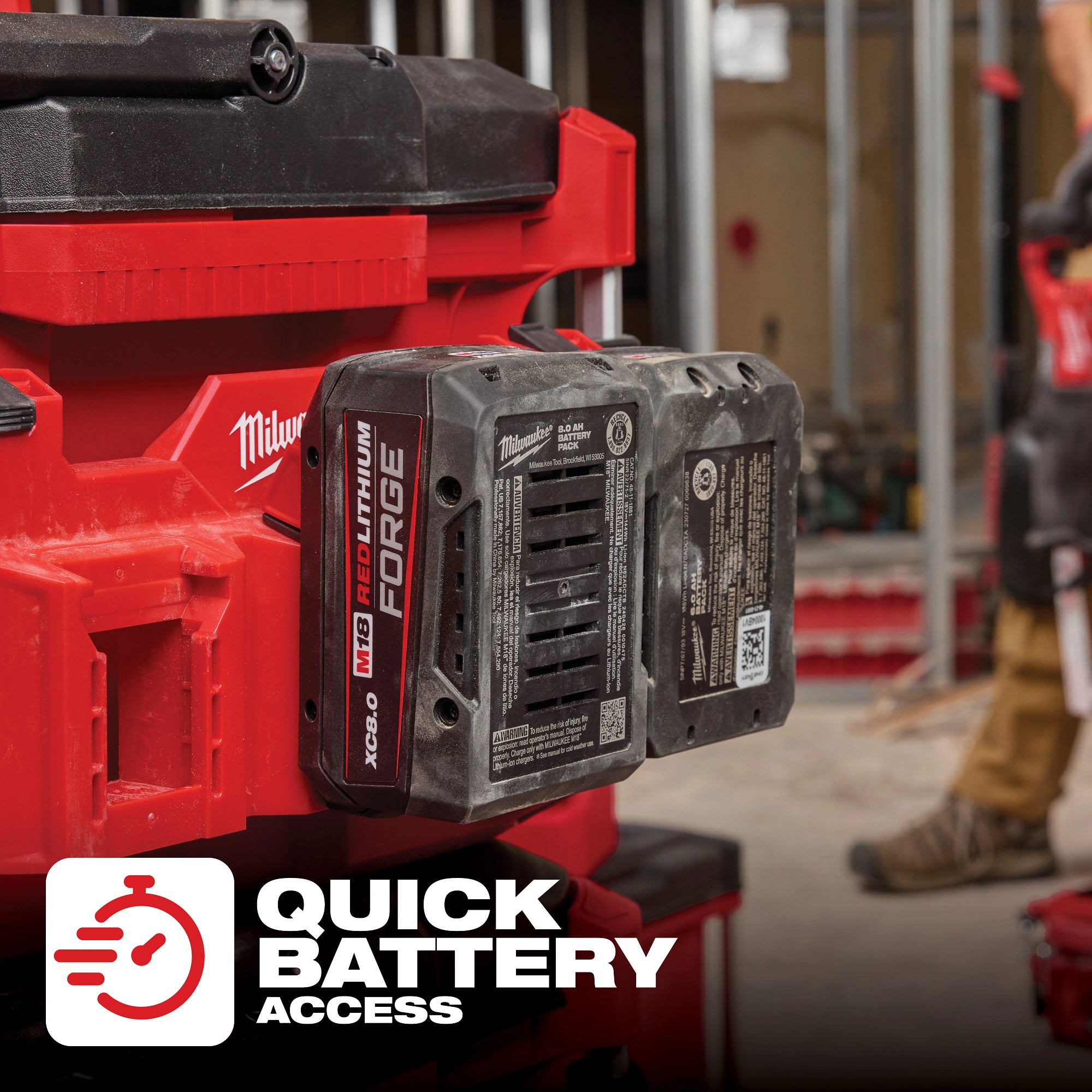 Milwaukee 48-22-8603 Packout Tool Box M18 Battery Attachment