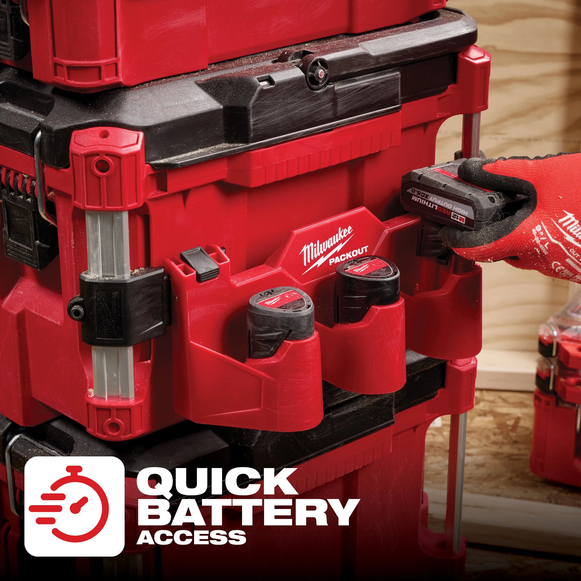 Milwaukee 48-22-8604 Packout Tool Box M12 Battery Attachment