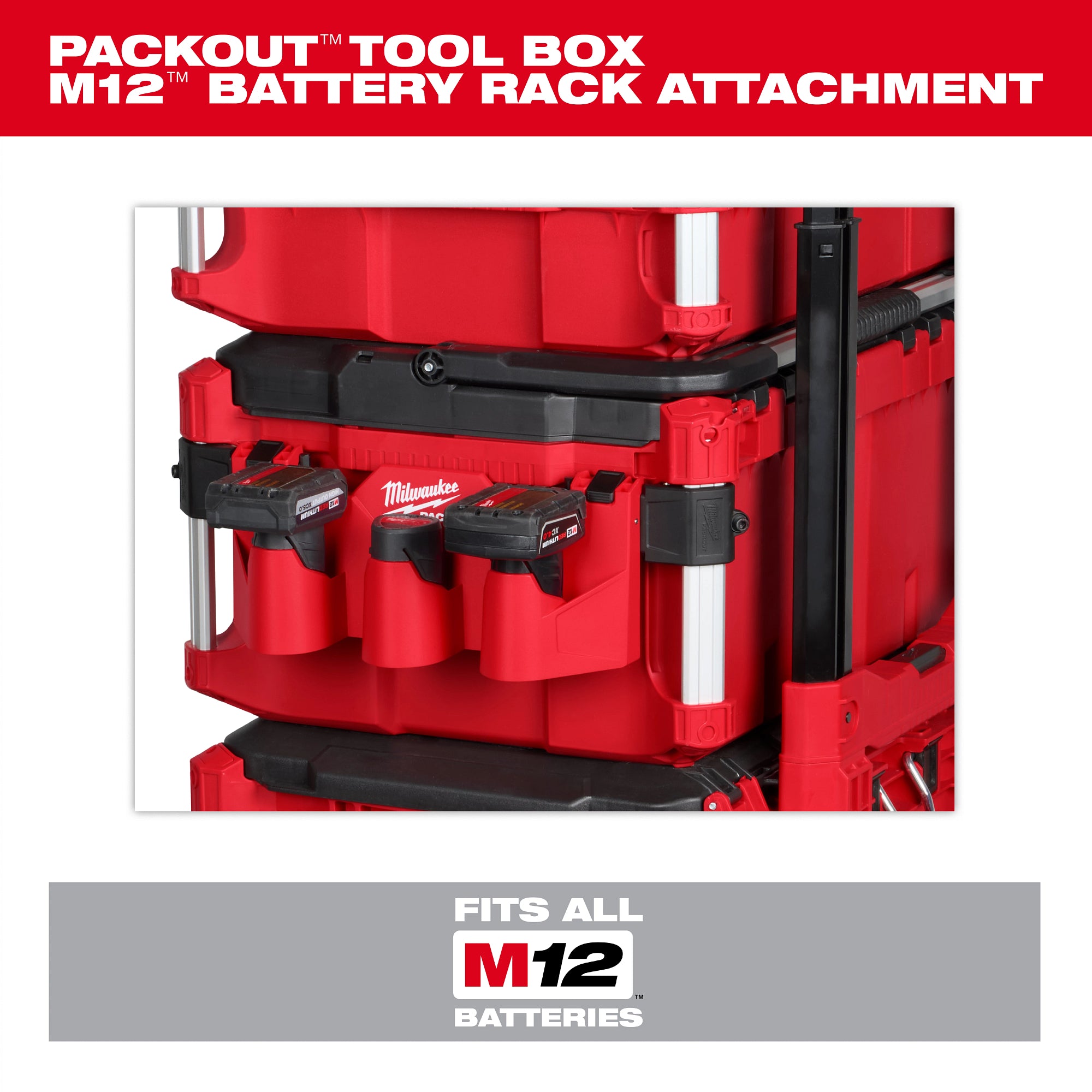 Milwaukee 48-22-8604 Packout Tool Box M12 Battery Attachment