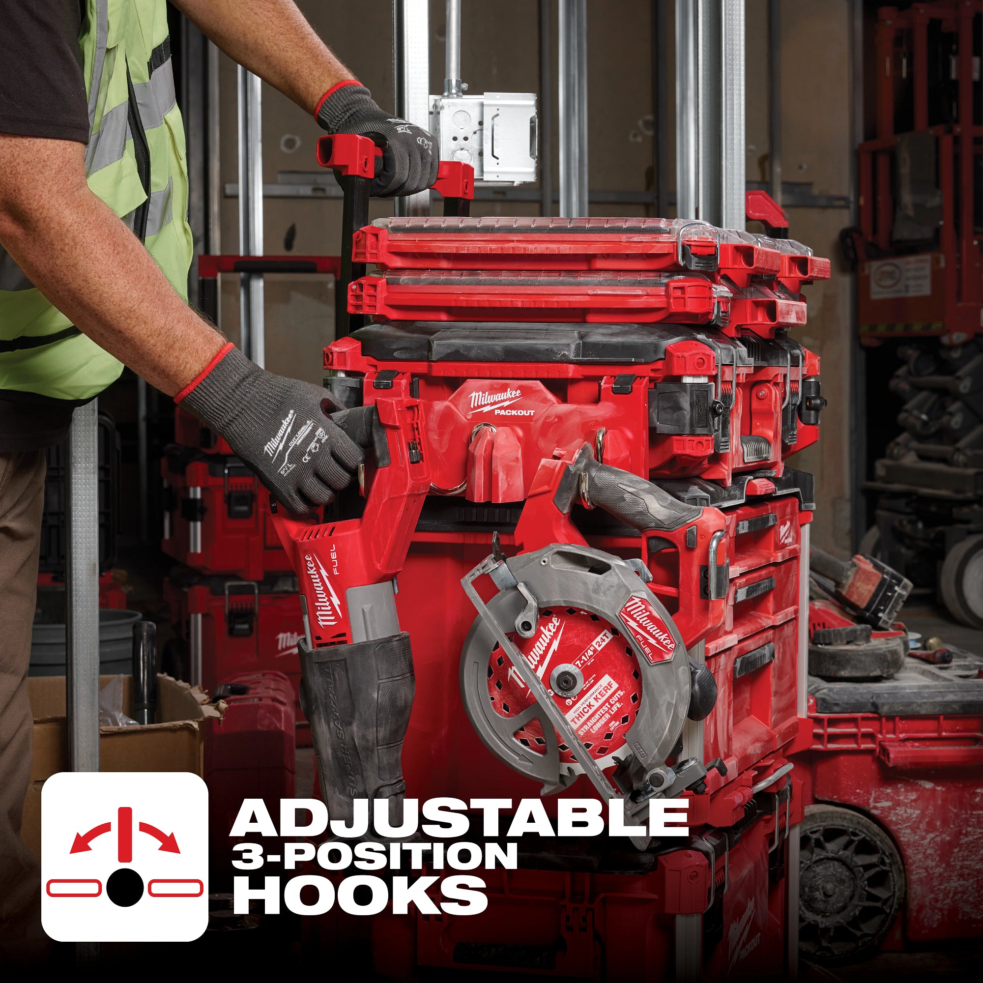 Milwaukee 48-22-8606 Packout Tool Box 3-Hook Attachment