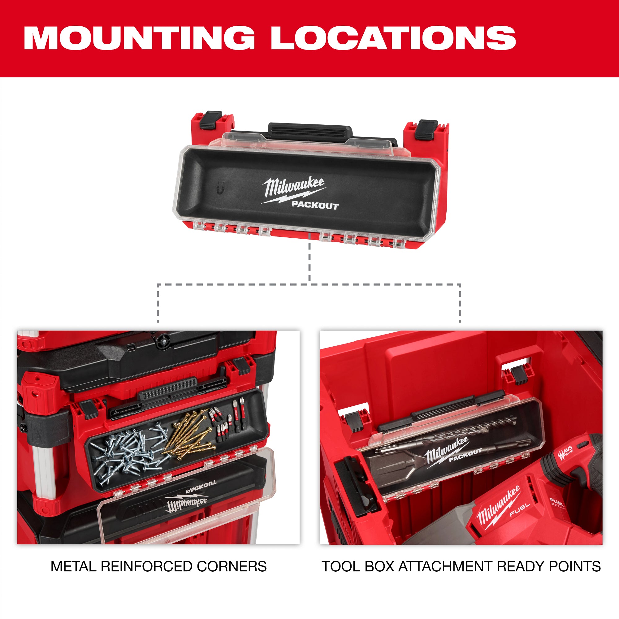 Milwaukee 48-22-8611 Packout Tool Box Magnetic Bin Attachment