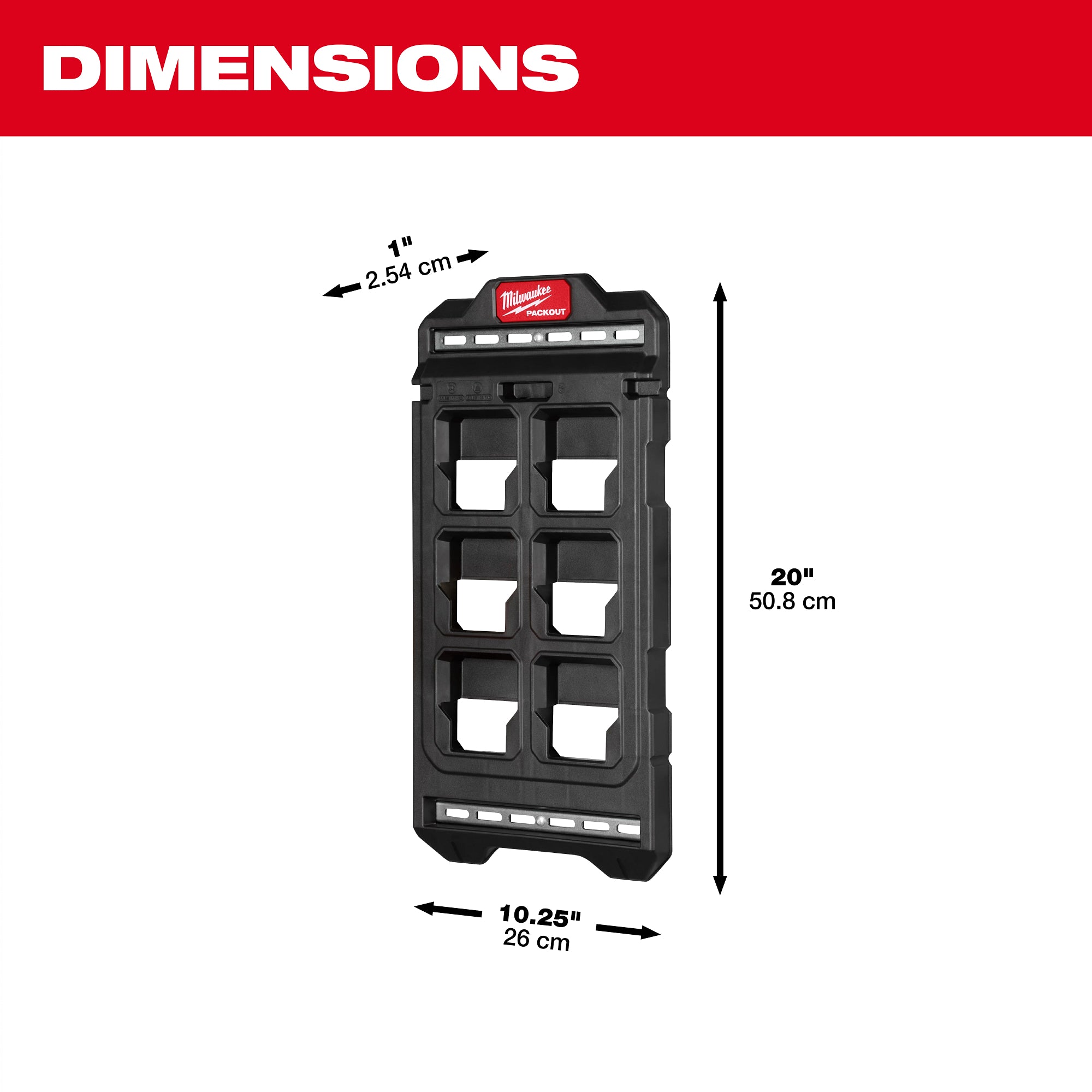 Milwaukee 48-22-8496 Packout Tool Box Compact Wall Mount Plate