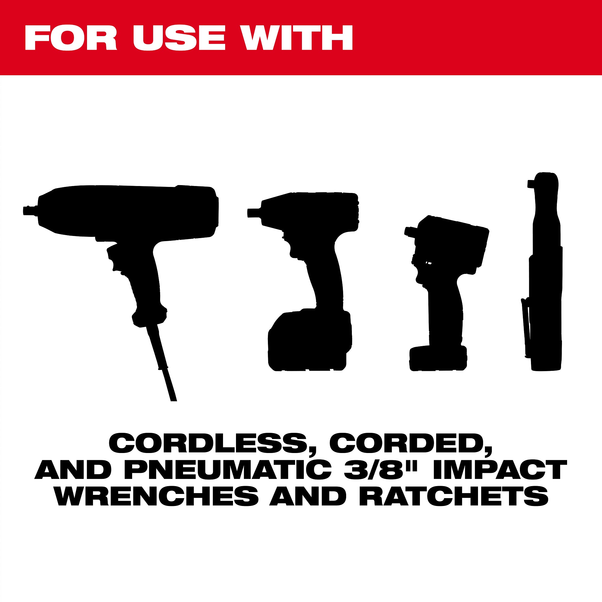Milwaukee Promo 49-66-6801 Packout Deep Impact Socket Sae 3/8 in.Dr, 19Pc Set