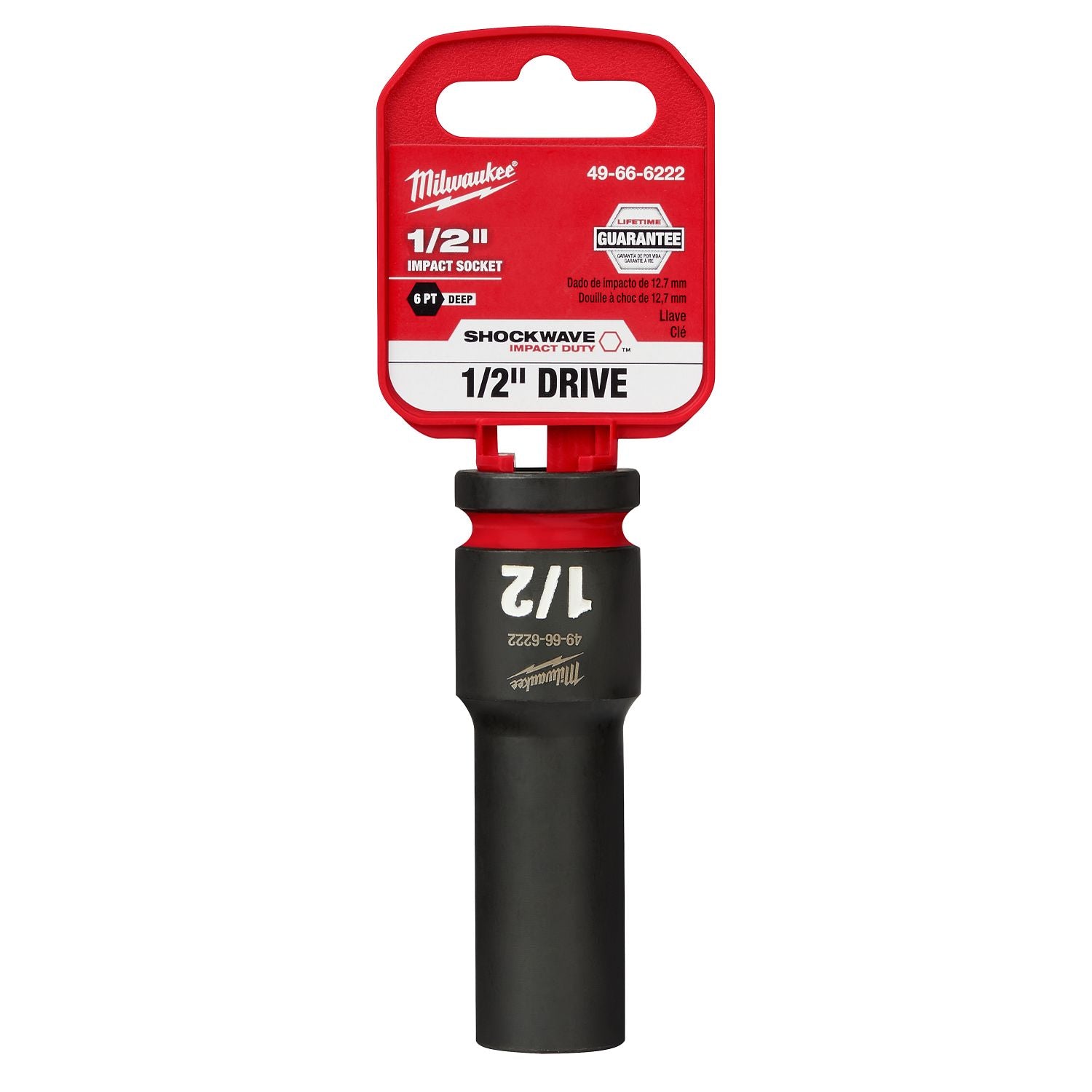 Milwaukee 49-66-6222 Deep Impact Socket 1/2 in.Dr X 1/2 in.