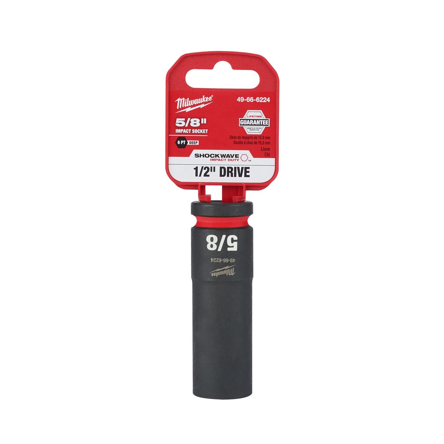 Milwaukee 49-66-6224 Deep Impact Socket 1/2 in.Dr X 5/8 in.