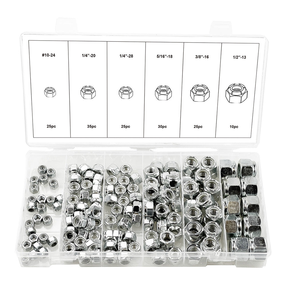 Braber 67.000.150 Sae Nylon Lock Nut Assortment