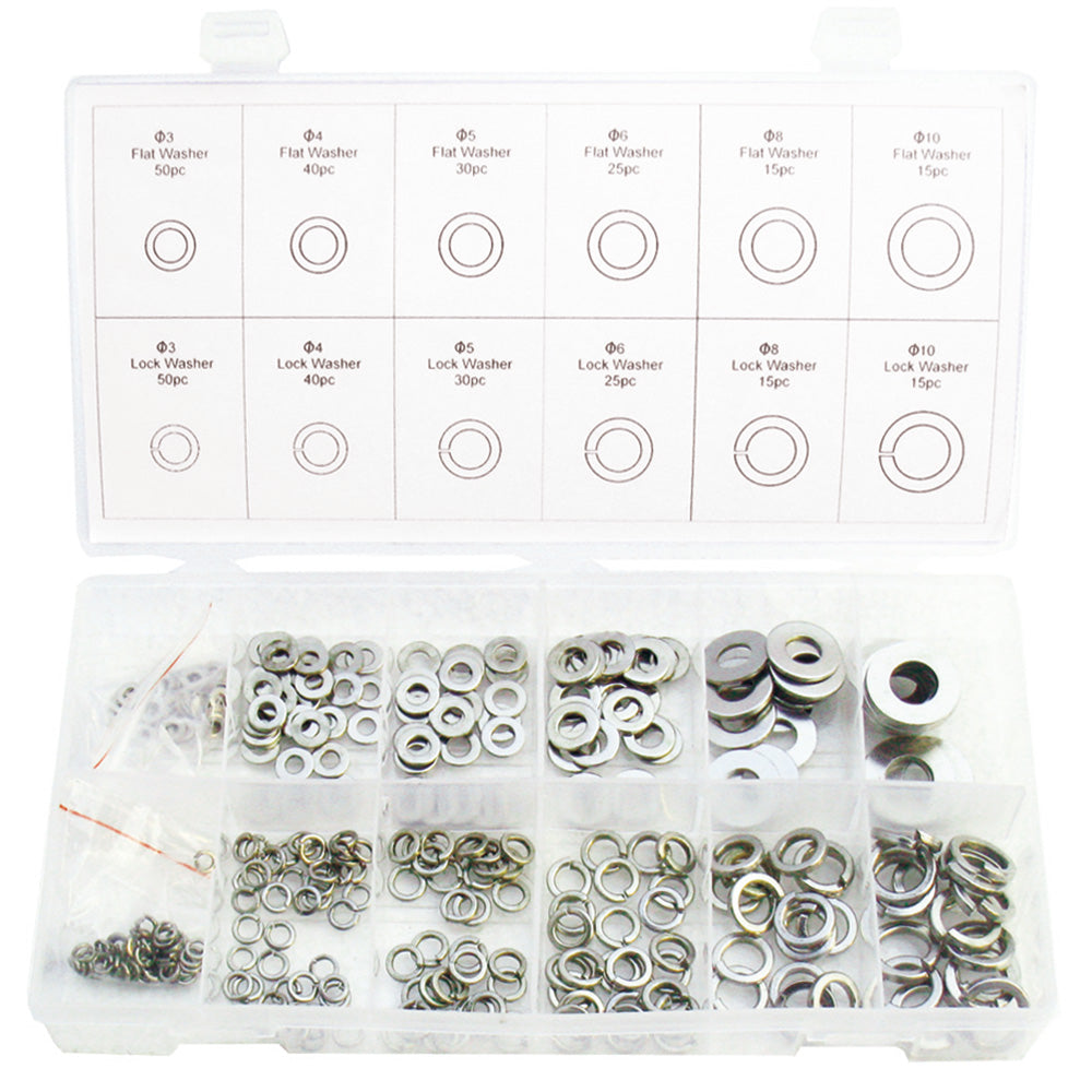 Braber 67.444.350 Metric Flat And Lock Washer Assortment