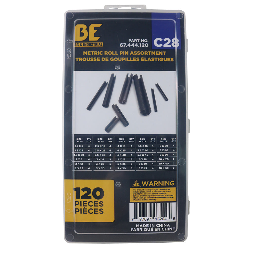 Braber 67.444.120 Roll Pin Set Metric 120Pcs