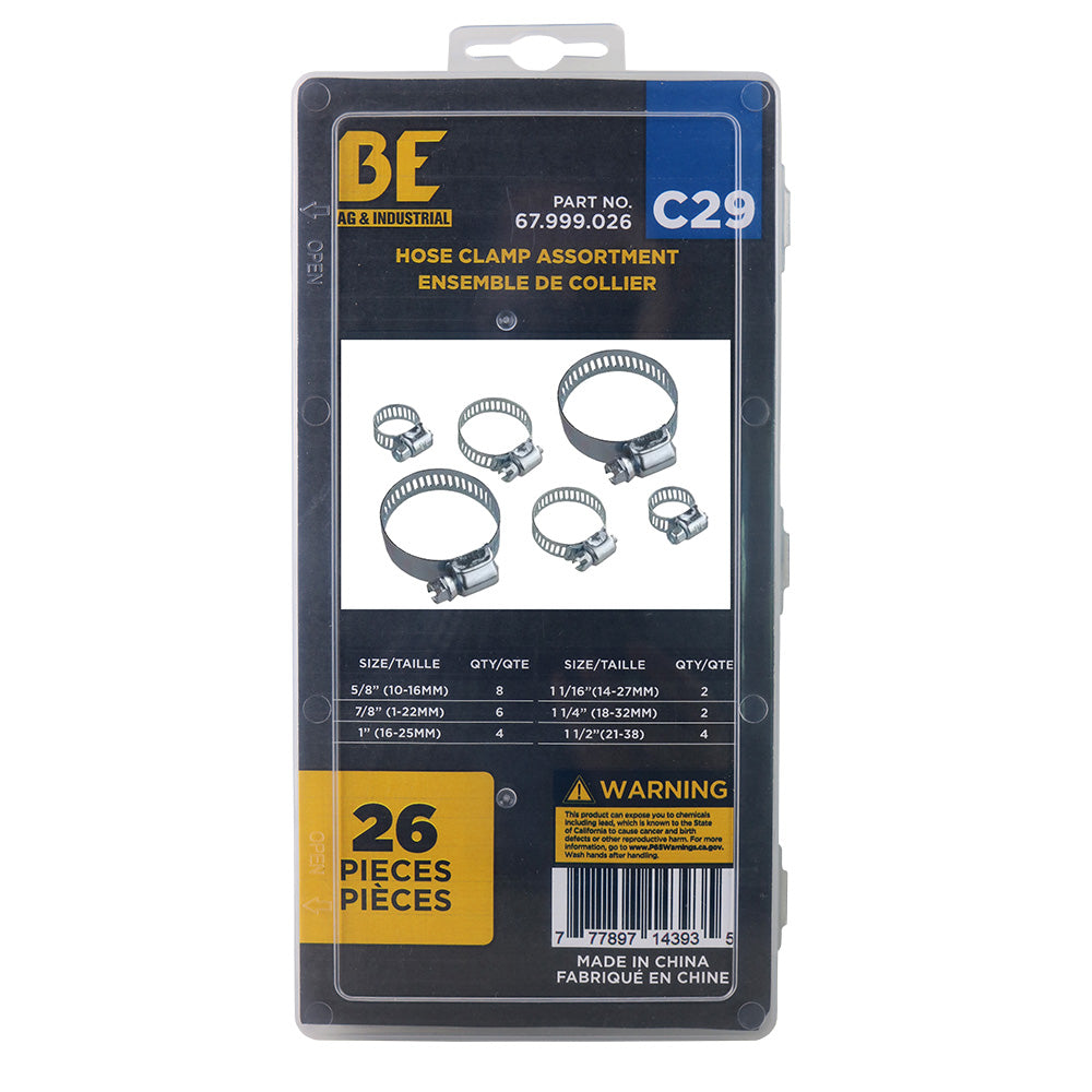 Braber 67.999.026 Hose Clamp Assortment 304 Stainless Steel