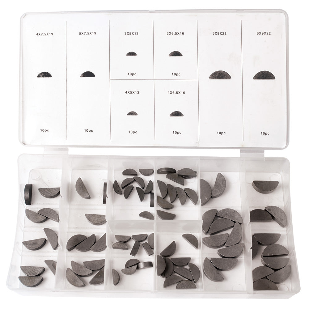 Braber 67.200.080 Key, Woodruff Asort.80Pcs