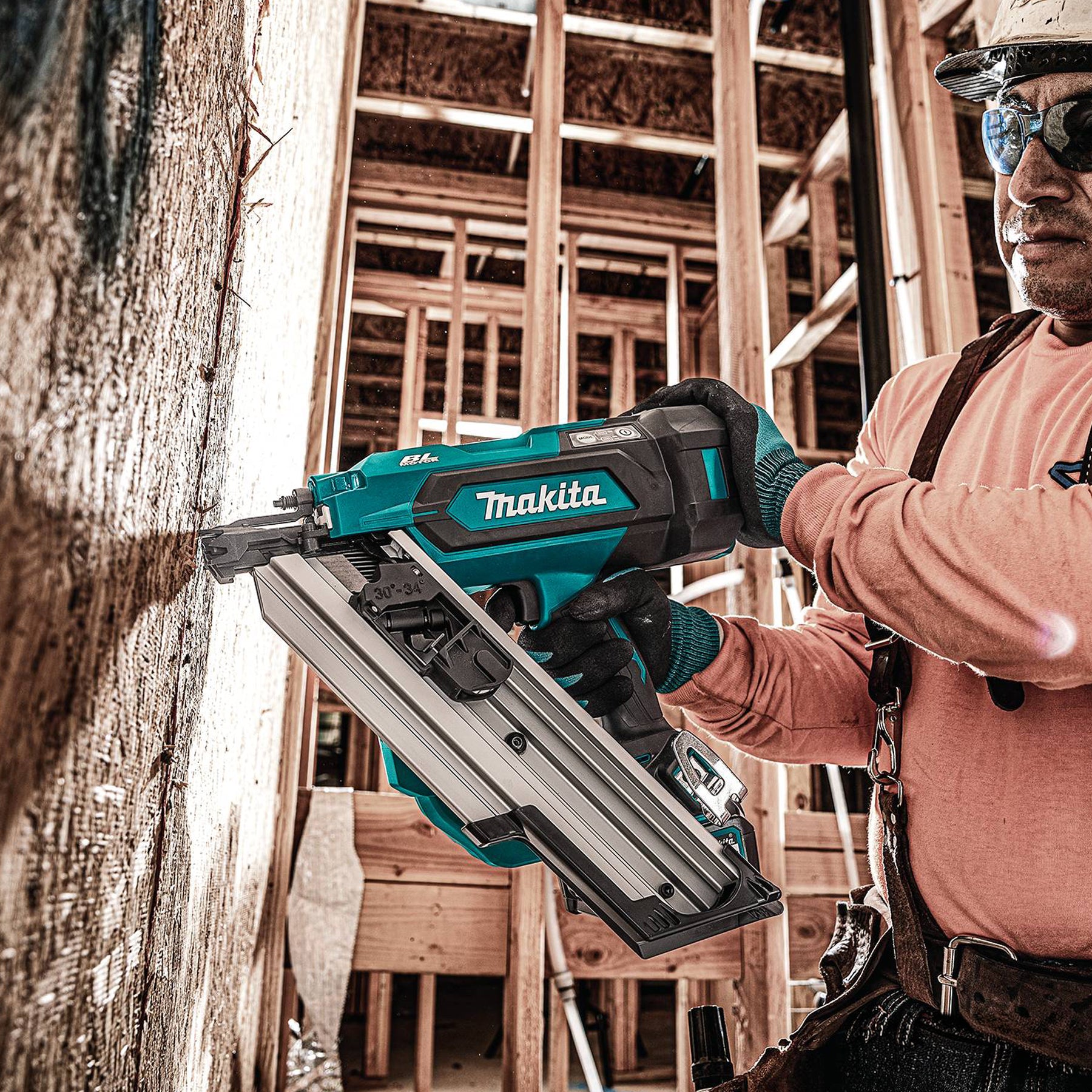 MAKITA
  BN001GZ01 40V Max XGT Brushless 3-1/2 in. Framing Nailer, 30-34° Clipped
  Head, Tool Only
