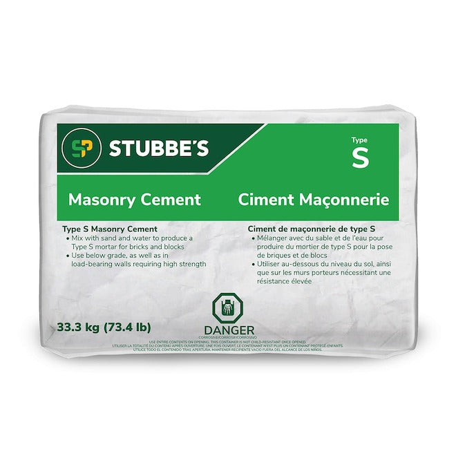 Stubbe ft.s 33.3 kg. Type S Masonry Cement