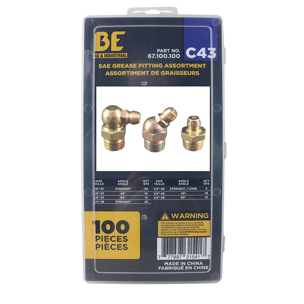 Braber 67.100.100 Fittings, Grse Asst 100Pc Sae
