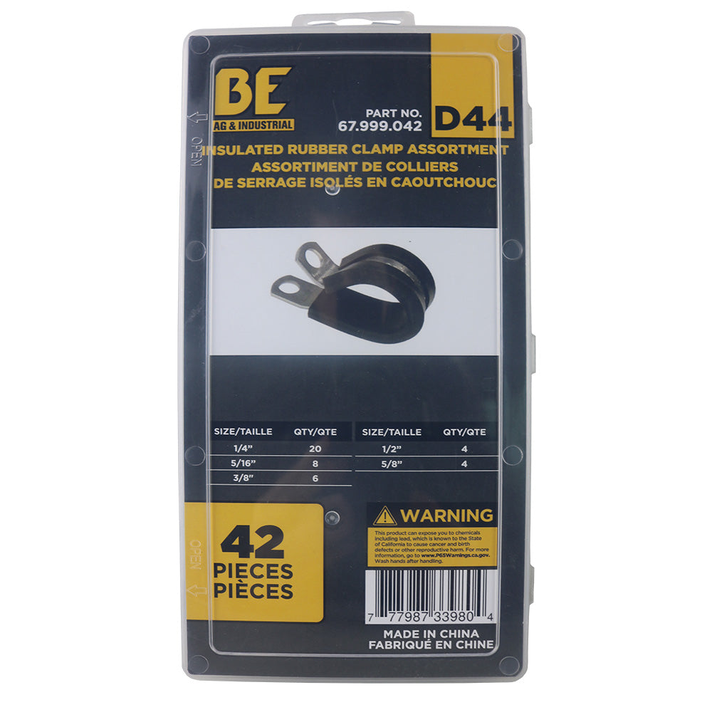 Braber 67.999.042 Insulated Rubber Clamp Asst 42Pc