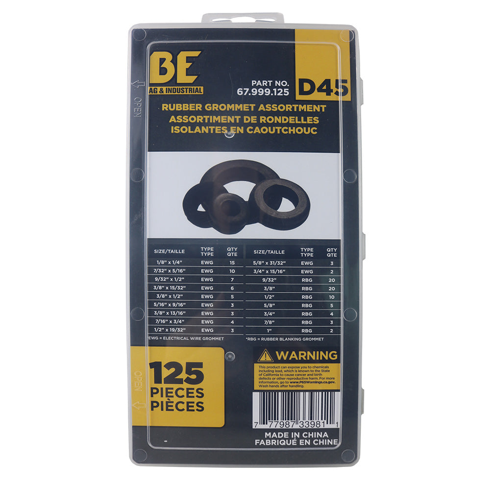 Braber 67.999.125 Rubber Grommet Asst 125Pc