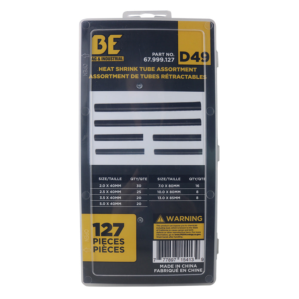 Braber 67.999.127 Heat Shrink Tube, Assort Blk