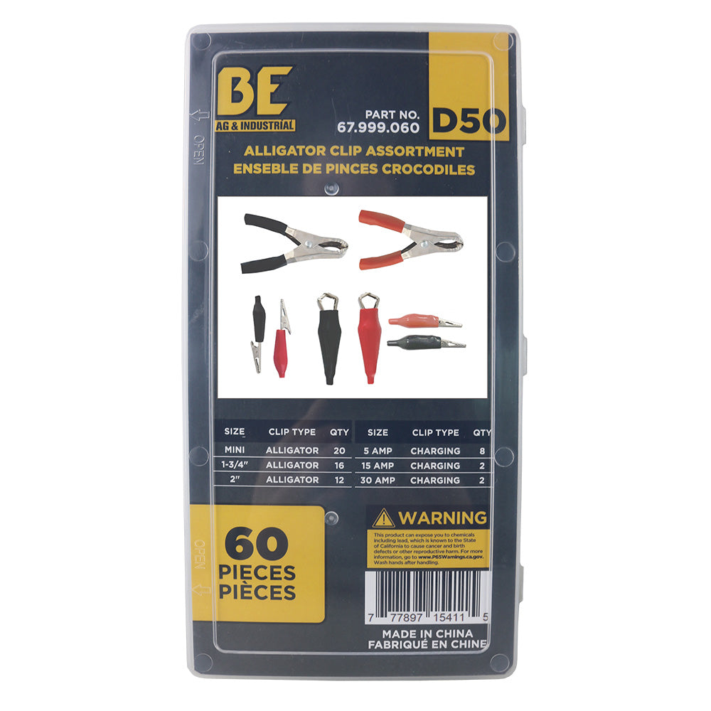 Braber 67.999.060 Alligator Clip Assort, 60Pc