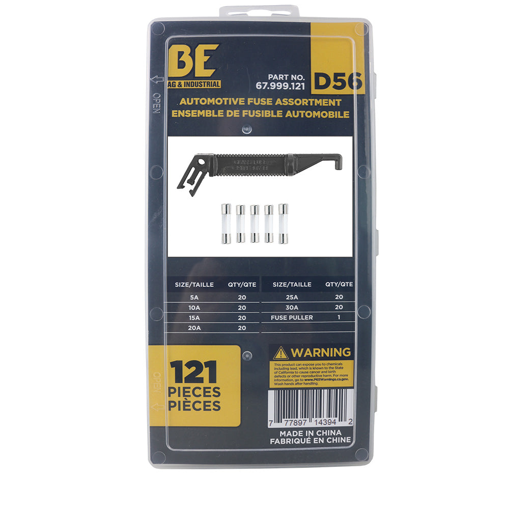Braber 67.999.121 Kit, Fuse Auto 121 Pcs
