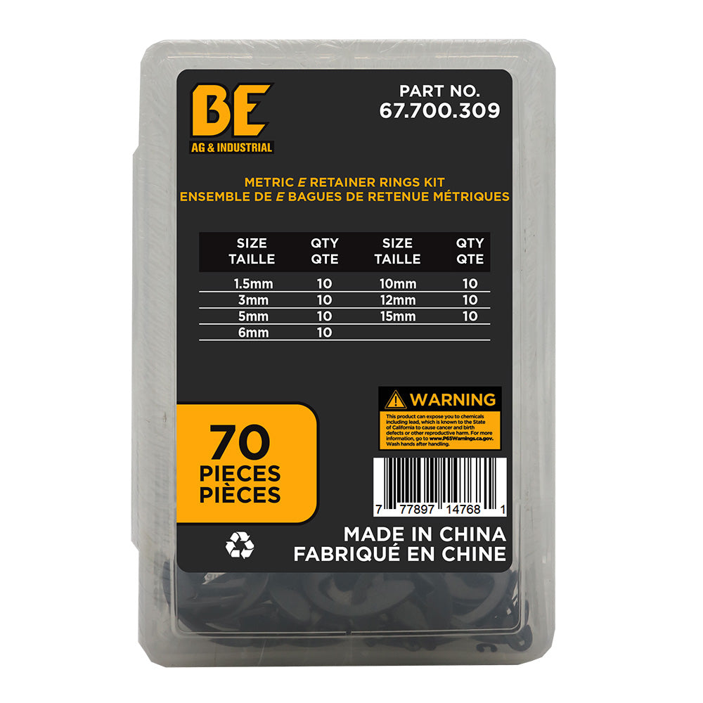Braber 67.700.309 Kit, E Retain Rings Metr
