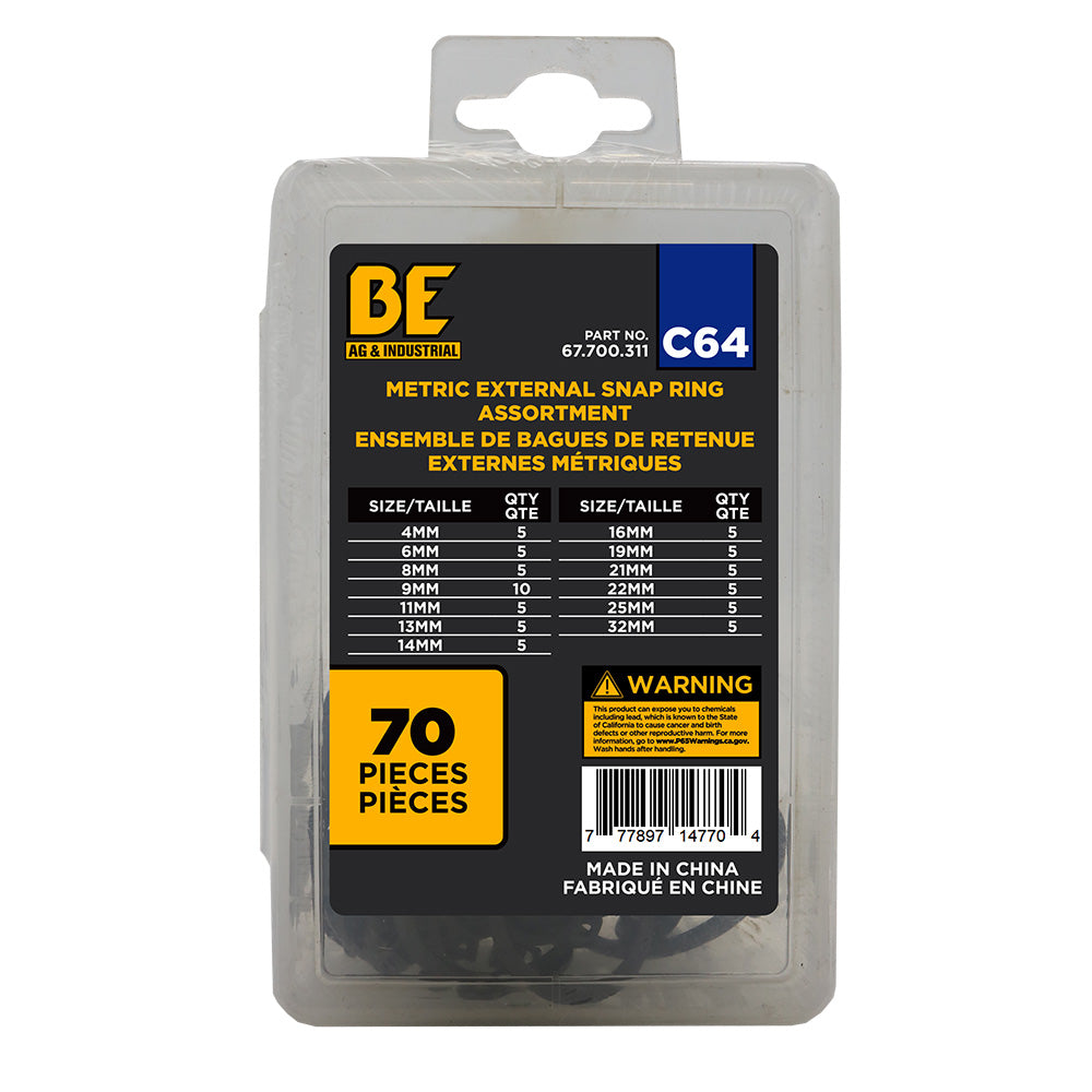 Braber 67.700.311 Kit, External Retain Rings