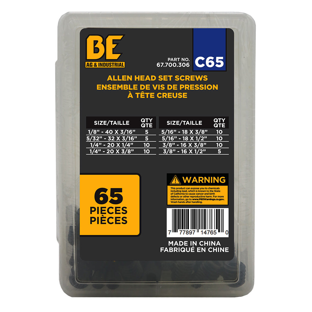 Braber 67.700.306 Kit, Socket Set Screws Std
