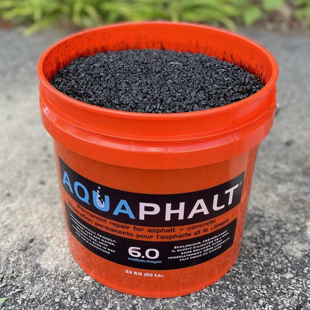 Aquaphalt 6.0 (Medium) Permanent Asphalt Pothole Repair - 50lbs Pail