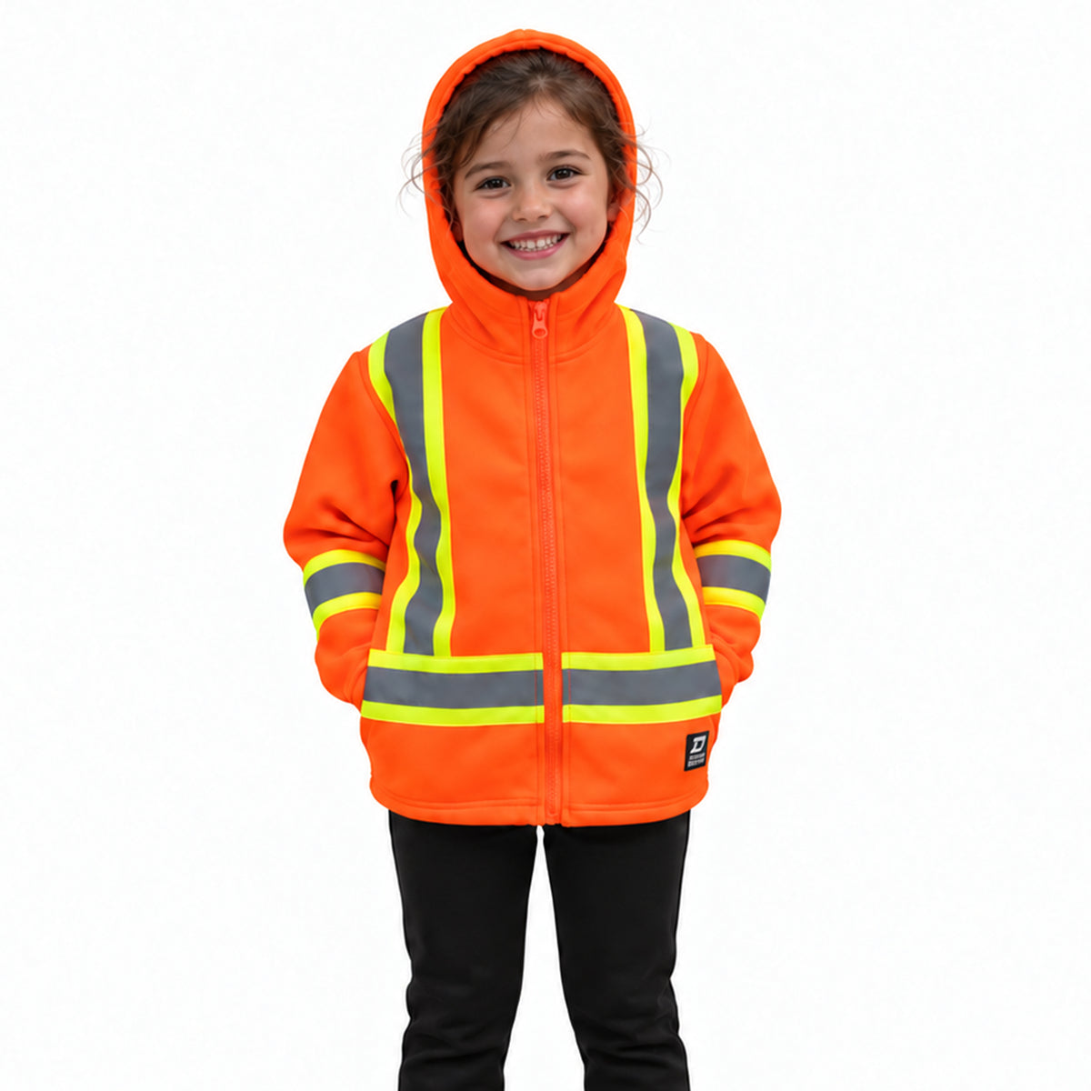 DuraDrive Kids Hi-Vis Fleece Safety Hoodie
