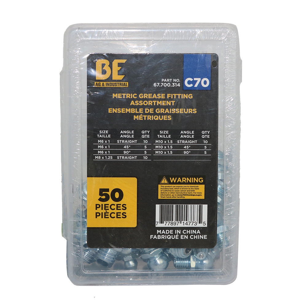 Braber 67.700.314 Kit, Metric Grease Fittings