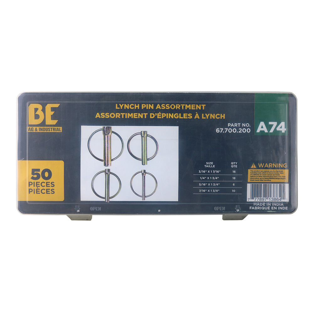 Braber 67.700.200 Lynch Pin Assortment, 50 Piece