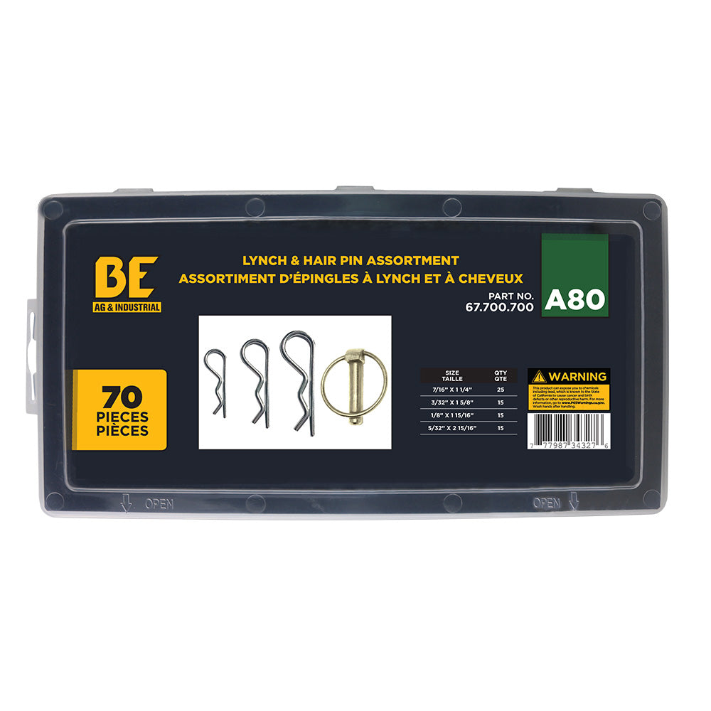 Braber 67.700.700 Lynch & Hair Pin Kit, 70 Piece