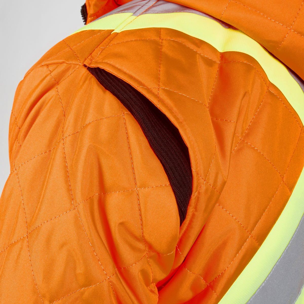 DuraDrive Men's Hi-Vis Insulated Freezer Jacket with Detachable Hood
