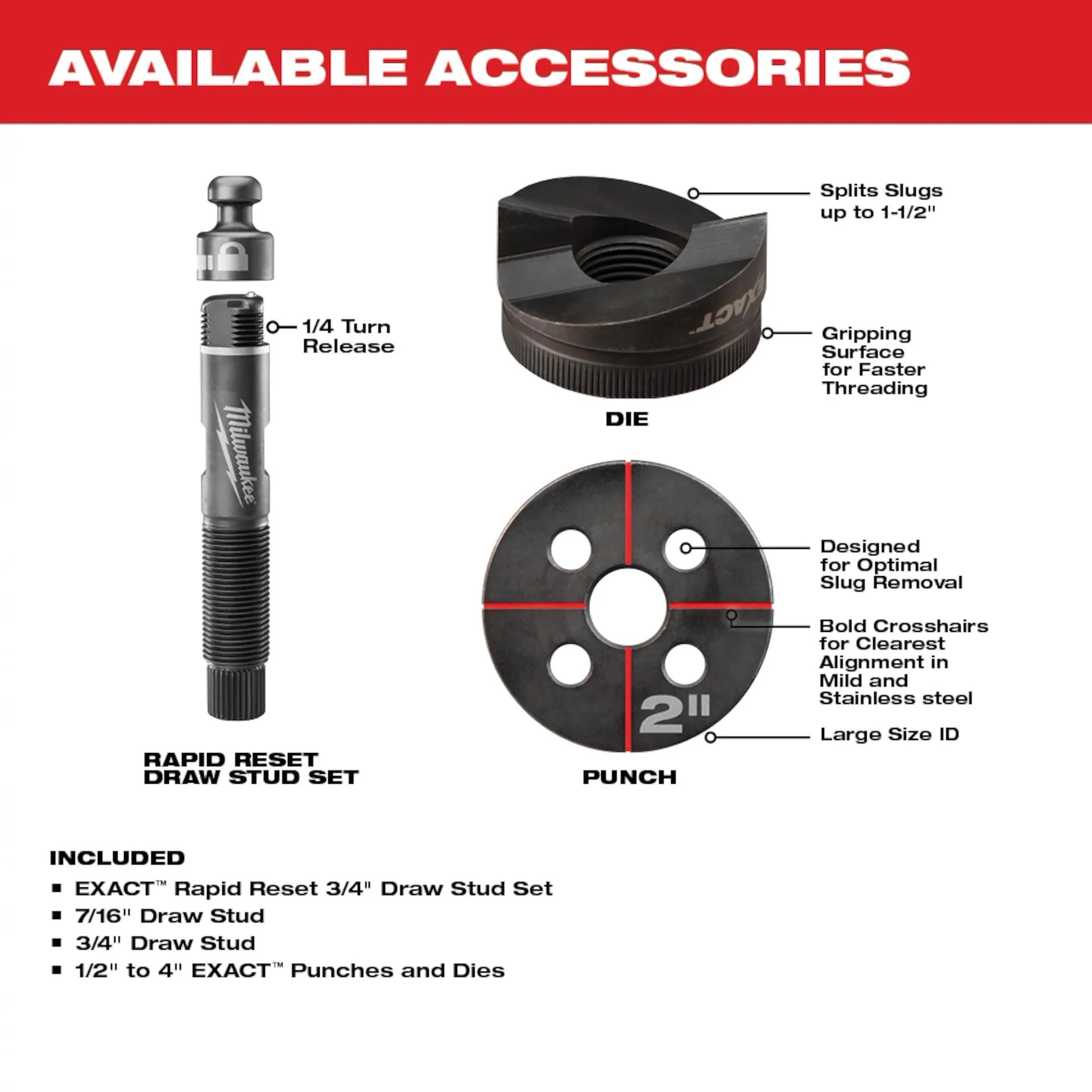 Milwaukee 2677-04 M18™ FORCE LOGIC™ 6T Knockout Tool 1/2 in. - 4 in.