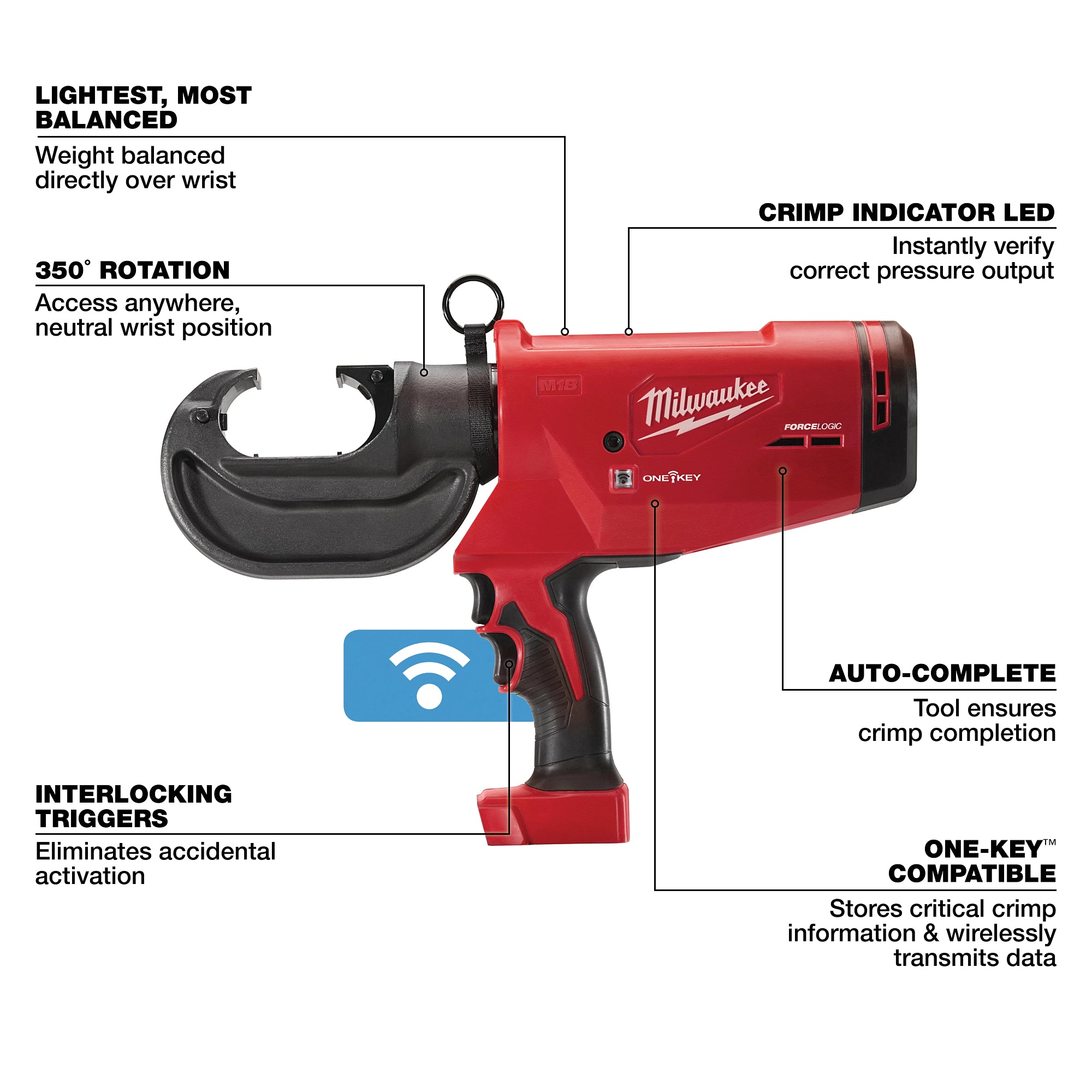 Milwaukee 2779-20 M18™ FORCE LOGIC™ 750 MCM Crimper