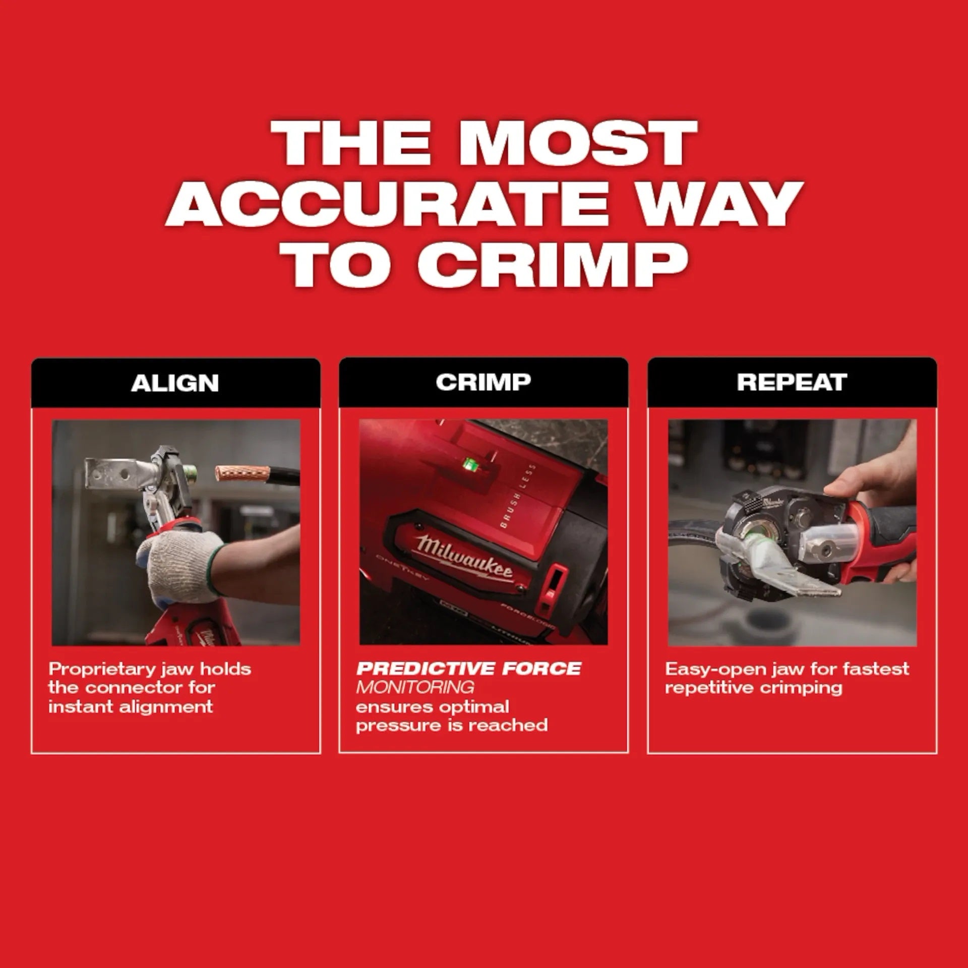 Milwaukee 2679-600CU M18™ FORCE LOGIC™ 600 MCM Crimper with #8 - 600 MCM Cu Dies