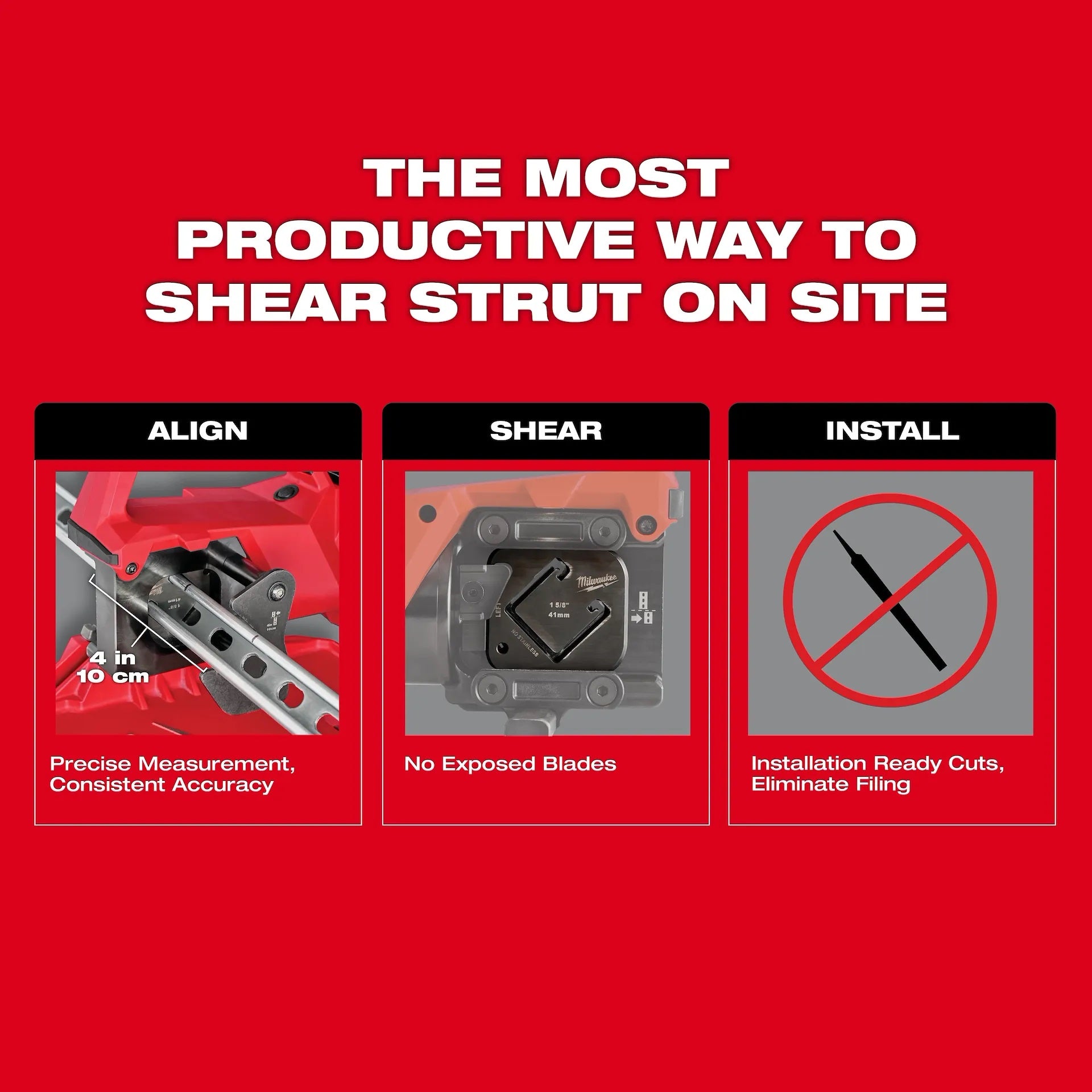 Milwaukee 2933-20 M18™ FORCE LOGIC™ Single Channel Strut Shear