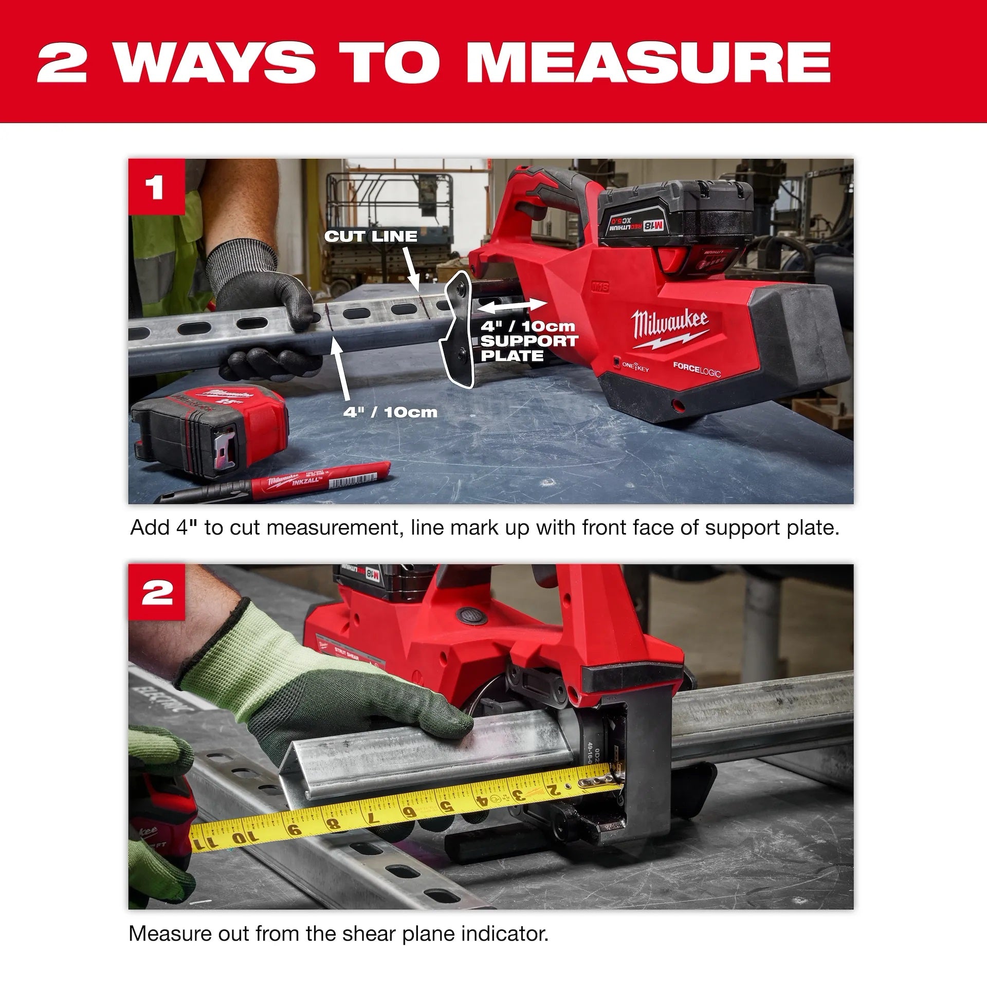 Milwaukee 2933-20 M18™ FORCE LOGIC™ Single Channel Strut Shear