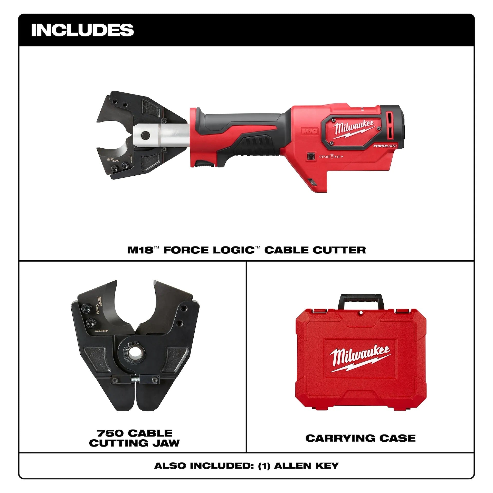 Milwaukee 2672-20 M18™ FORCE LOGIC™ Cable Cutter with 750 MCM Cu Jaws