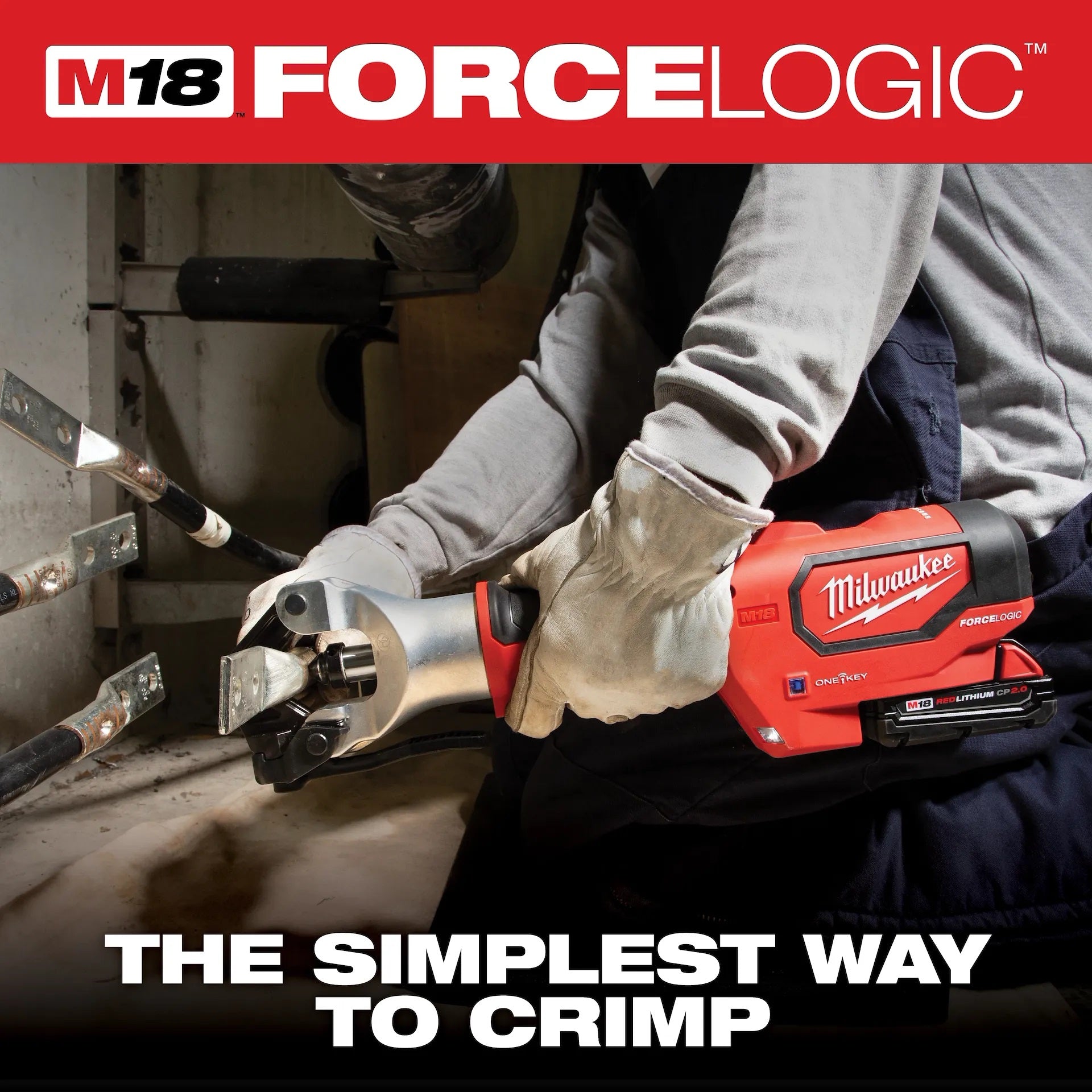 Milwaukee 2877-20 M18™ FORCE LOGIC™ 750 MCM Dieless Crimper