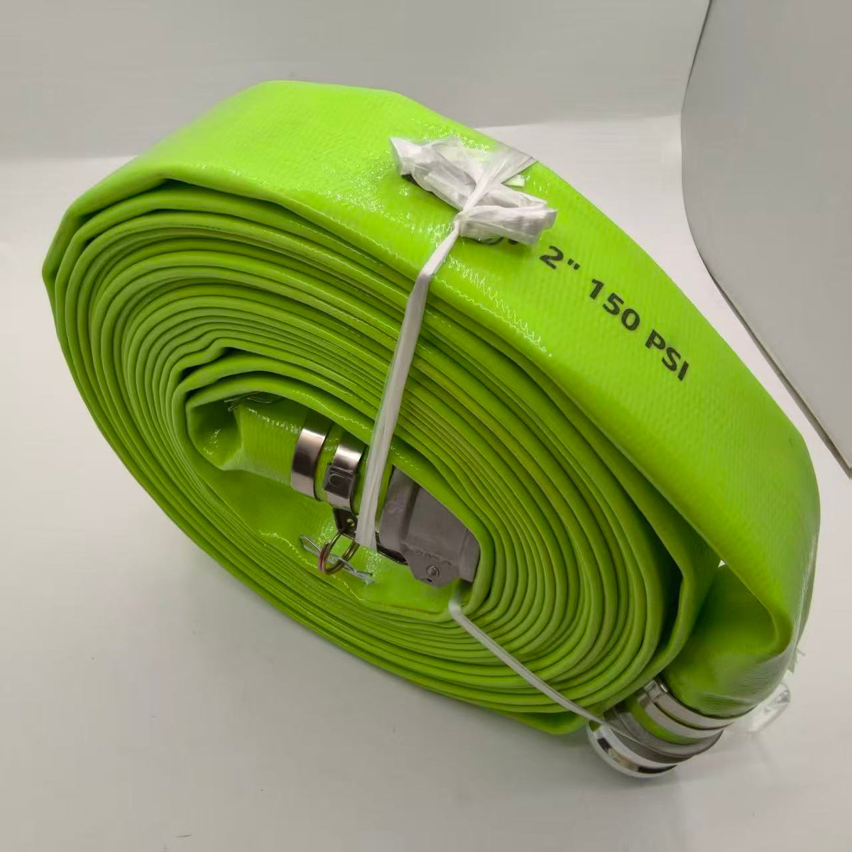 DuraDrive 2 in. x 50 ft. Green Phthalate-Free Layflat Discharge Hose