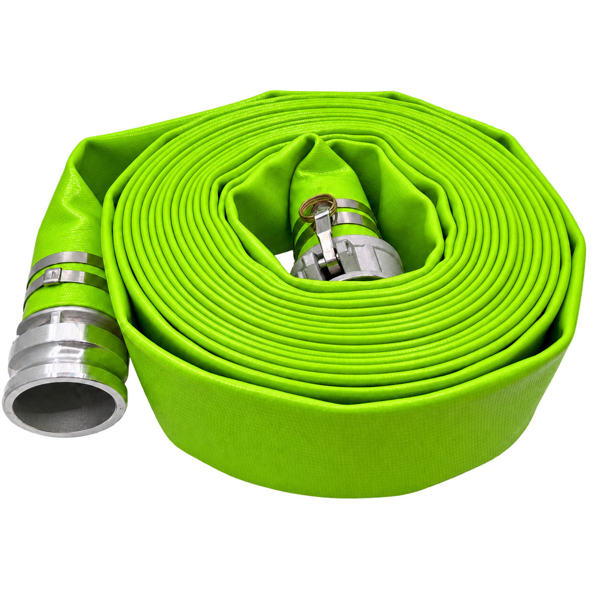 DuraDrive 2 in. x 50 ft. Green Phthalate-Free Layflat Discharge Hose