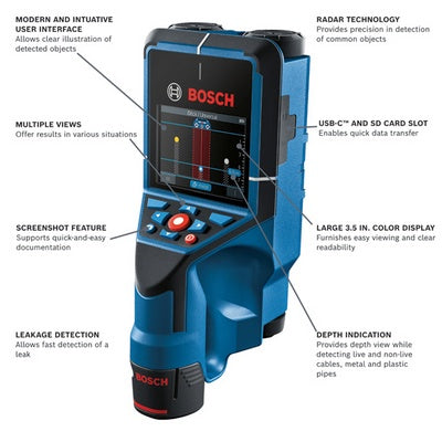 Bosch DTECT200C 12V Max Wall/Floor Scanner with Radar