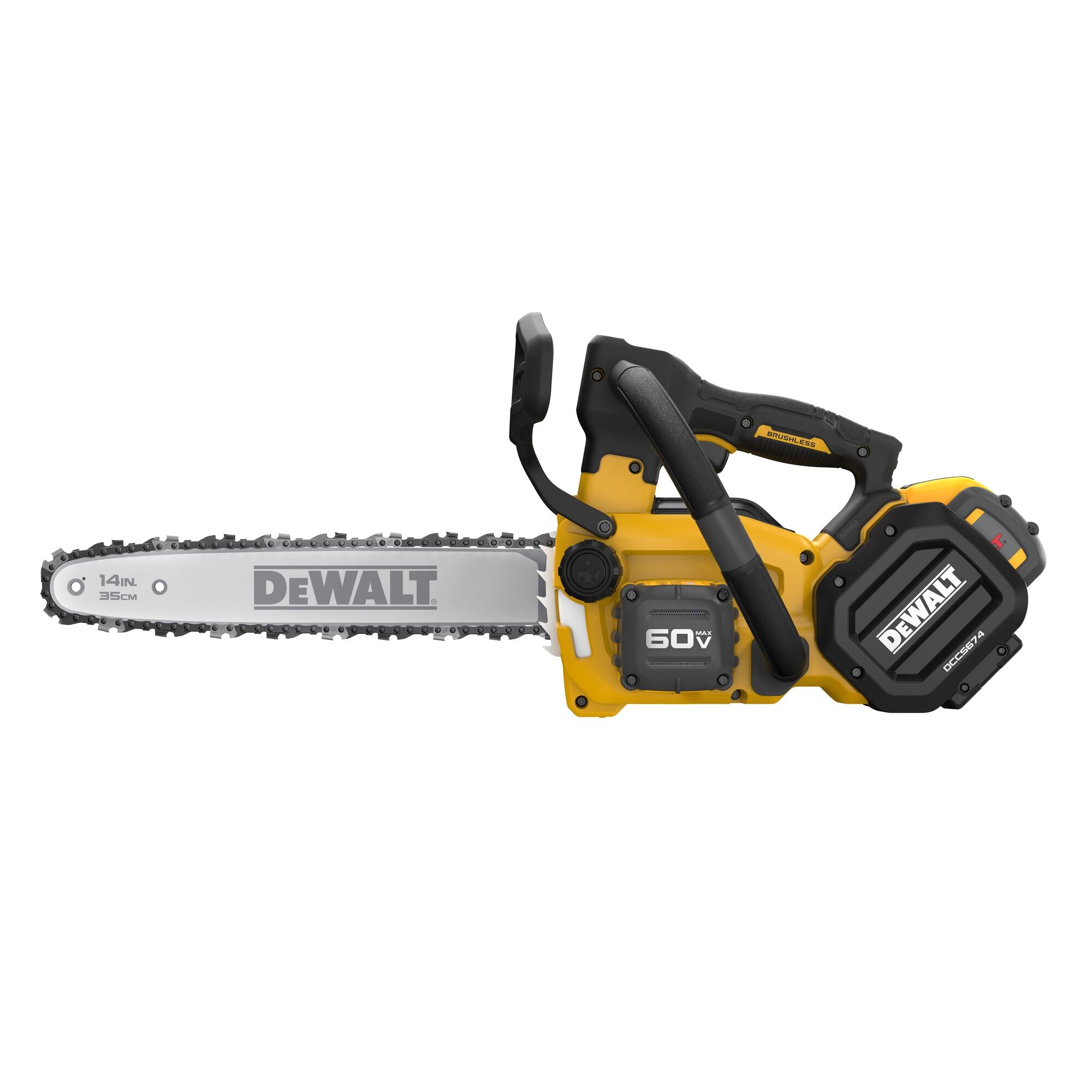 Dewalt DCCS674X2-CA 60V Top Hdl Chainsaw 14 in., 2X9.0Ah