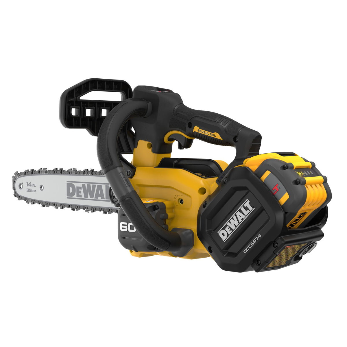 Dewalt DCCS674X2-CA 60V Top Hdl Chainsaw 14 in., 2X9.0Ah