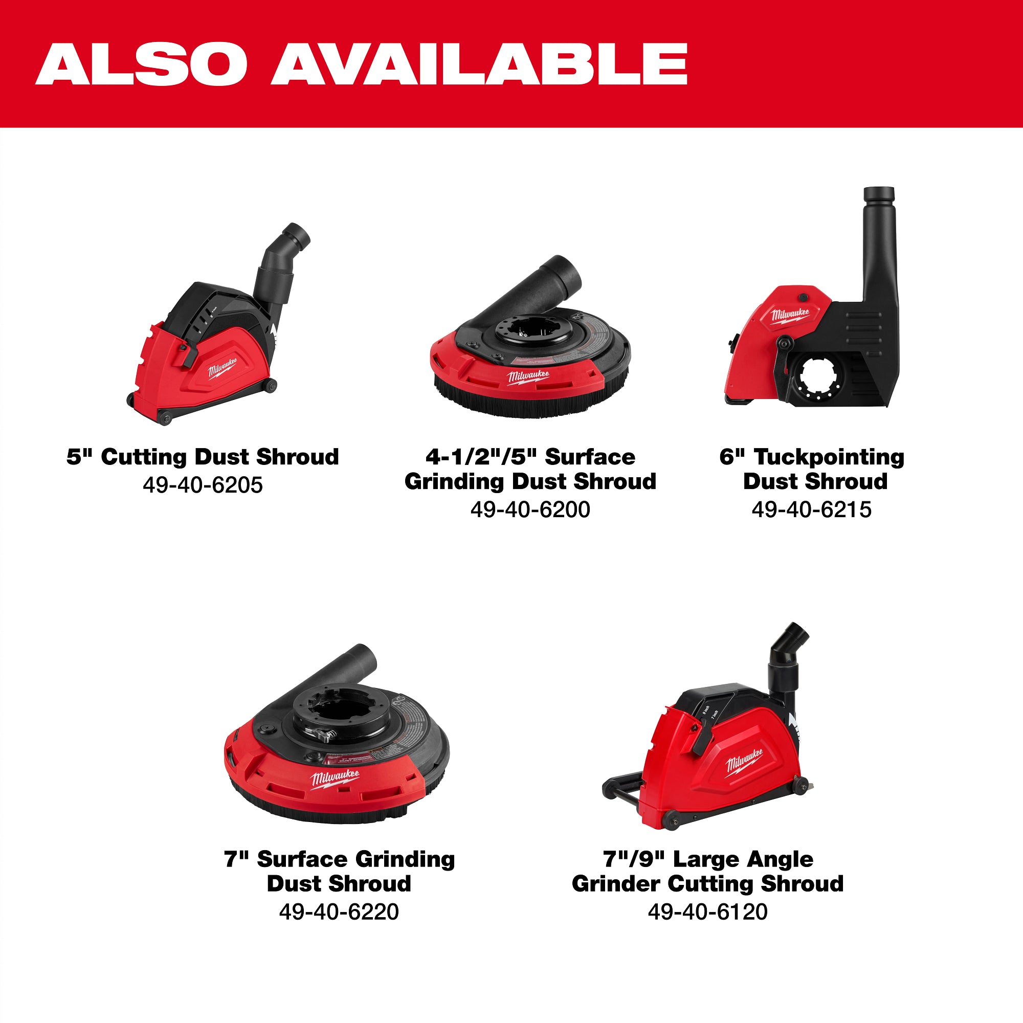 Milwaukee 49-40-6205 Grinder Cutting Dust Shroud 5 in.