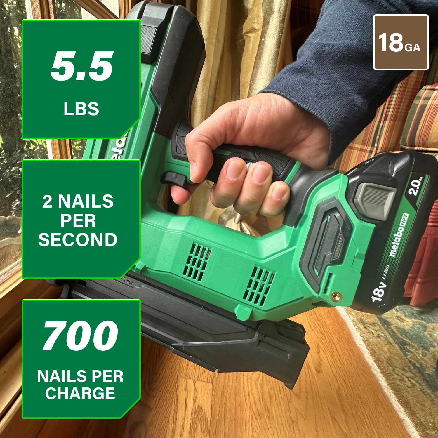 Metabo HPT N1850DGM 18V 2 in. Compact Brad Nailer Kit 2.0Ah
