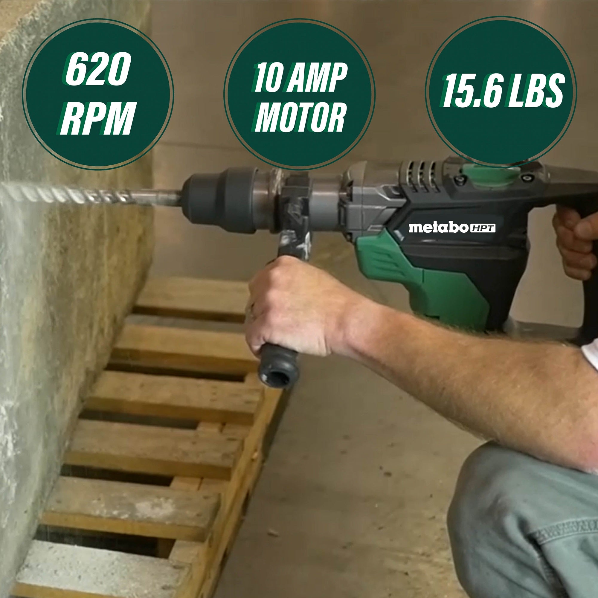 Metabo HPT DH40MCM SDS MAX Rotary Hammer 1-9/16 in.