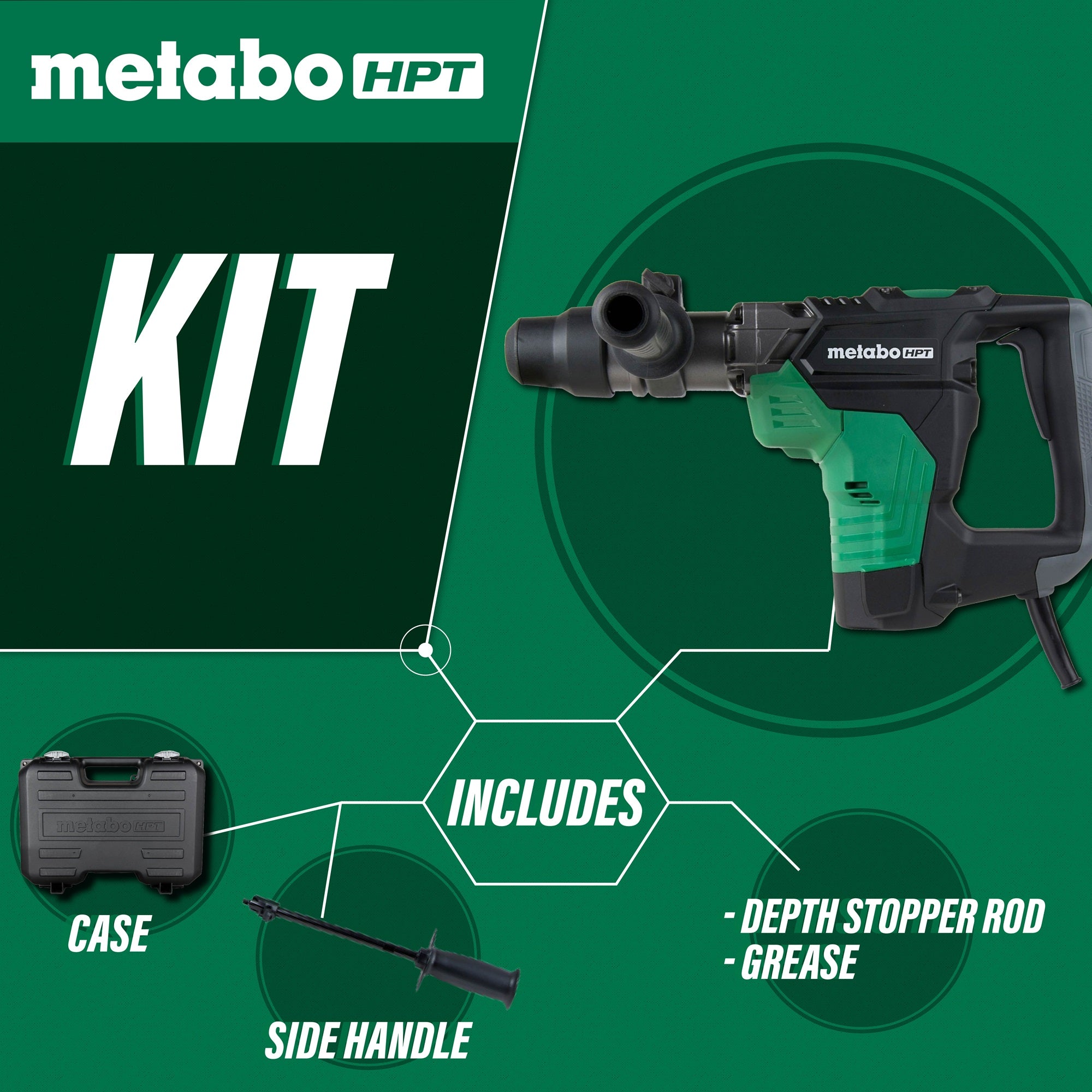 Metabo HPT DH40MCM SDS MAX Rotary Hammer 1-9/16 in.